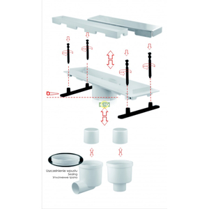 Трап для душевых с регулируемой высотой