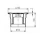 Однокорпусный трап 150*150 с вертикальным подключением DN110, h=105mm, гидрозатвор.