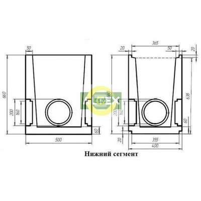 Пескоуловитель Super ПУ -30.40.60, DN 300 E600, нижняя часть.
