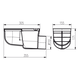 Дождеприемник DN 110, h=171 горизонтальный отвод